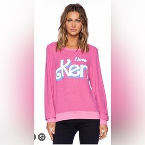 Wildfox Couture -   I Love Ken Sweatshirt in Pink Corvette